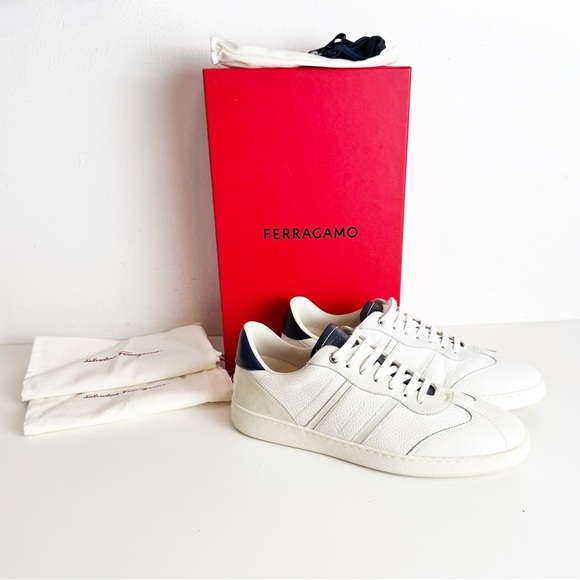 Salvatore Ferragamo Other - FERRAGAMO Achille low-top sneakers - bianco ottico size 9